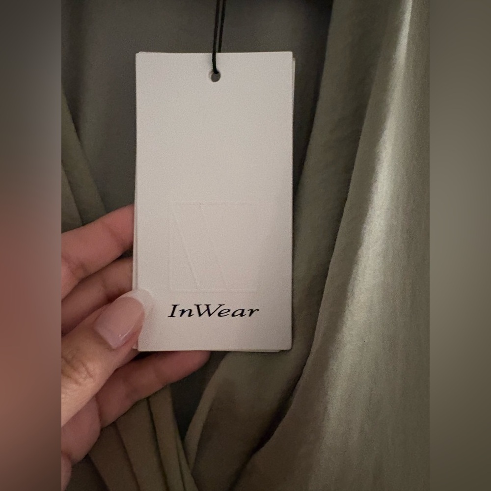 NWT InWear dress in olive green in size 4 - Picture 8 of 10